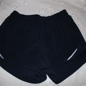 Lululemon Athletica Black Athletic Shorts with Reflective Detail